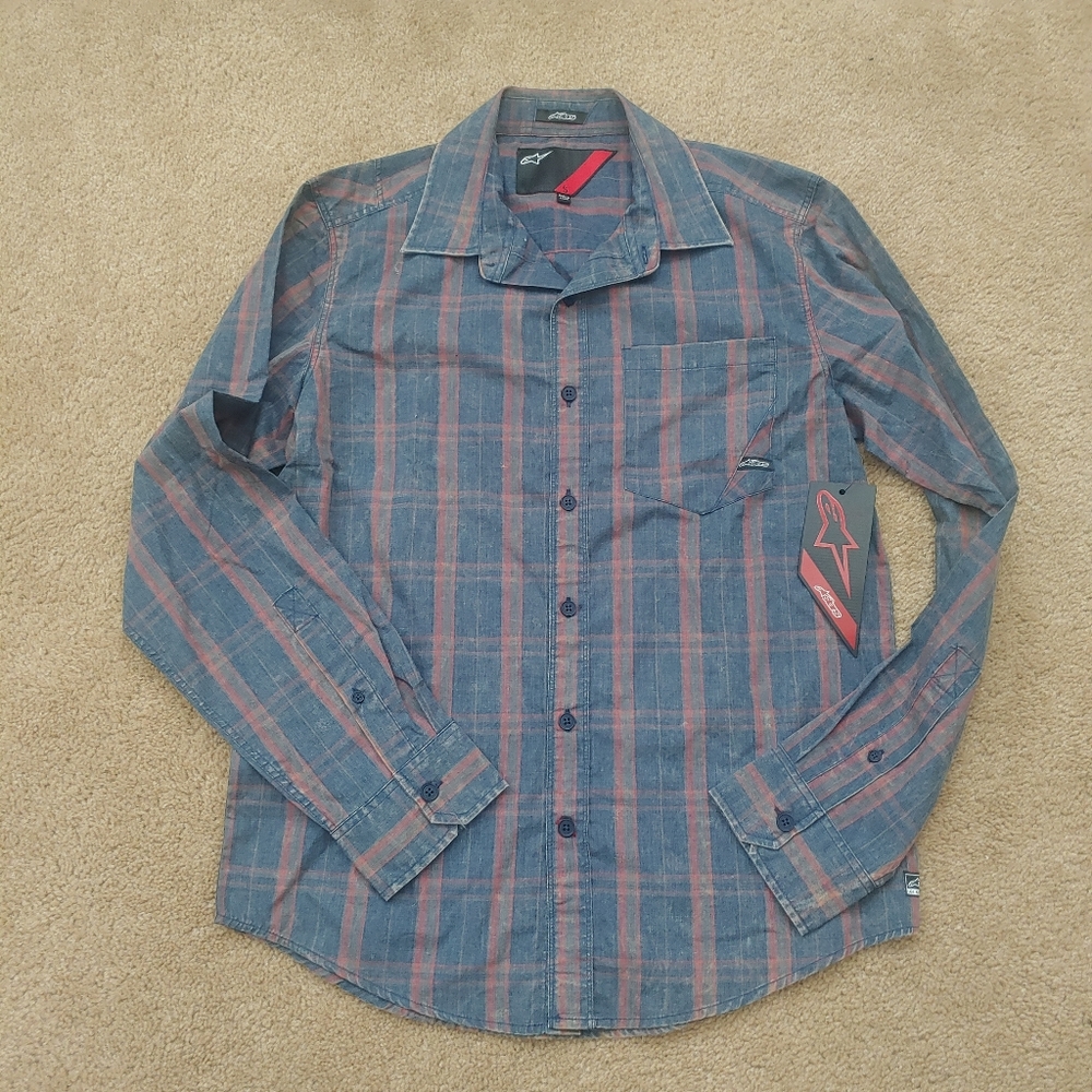 NWT Men's AStars Plaid Button Down Shirt
